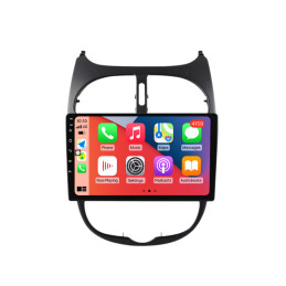 Autoradio Gps Carplay Peugeot 206 de 2003 à 2009