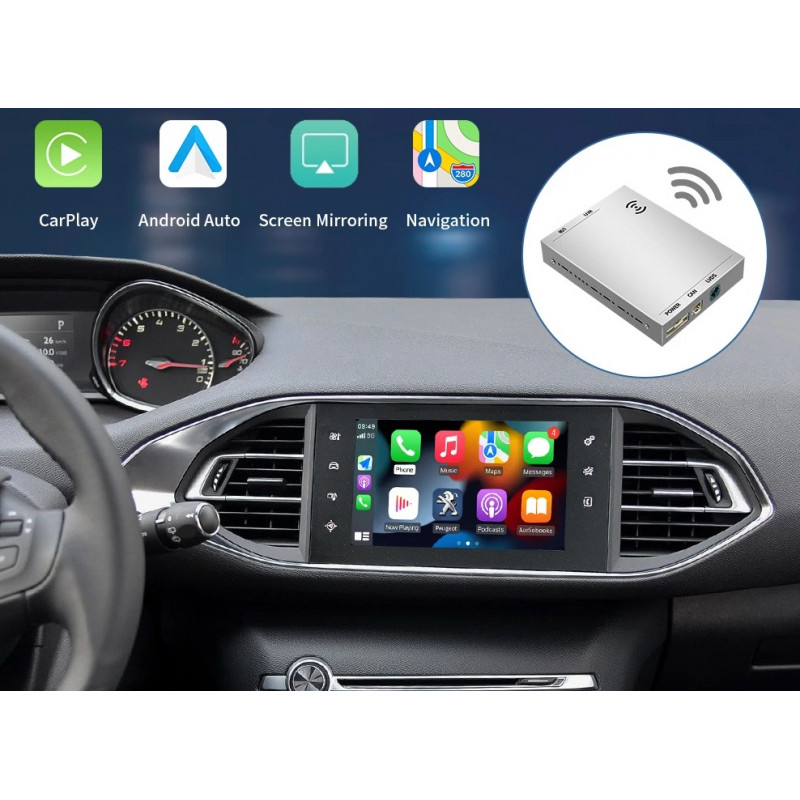Autoradio GPS tactile Bluetooth Android & Apple Carplay Peugeot 108 à  partir de 2014 + caméra de recul