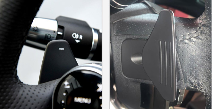 Exemple de palettes au volant compatibles Land Rover et Jaguar