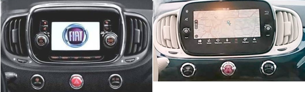Autoradios d’origine Fiat 500 (2016–2020) remplaçables par l’écran Android