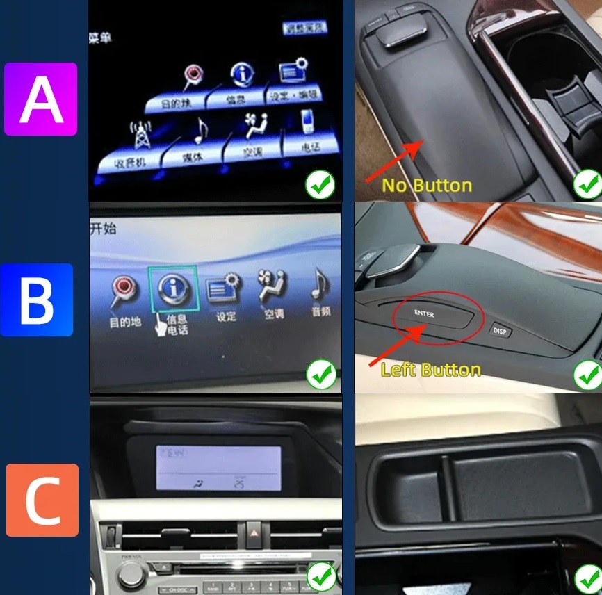 Autoradio Lexus RX versions A-B-C