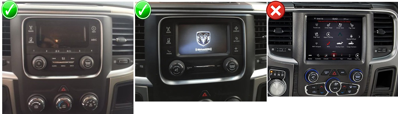 Autoradios d’origine Dodge RAM (2014–2018) remplaçables par l’écran Android